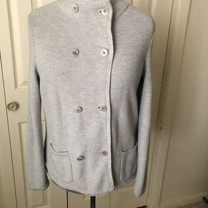 COPY - Talbots Double breasted Gray Cardigan